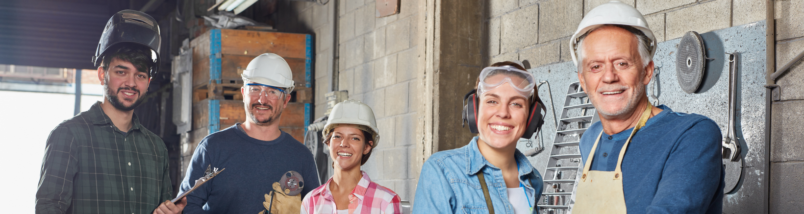 Menschen in einem industriellen Unternehmen